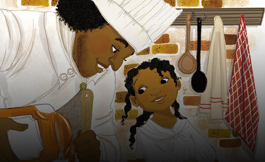 This image provided by Scholastic shows the cover of the book "A Birthday Cake for George Washington" by Ramin Ganeshram. (Photo by Scholastic/AP)