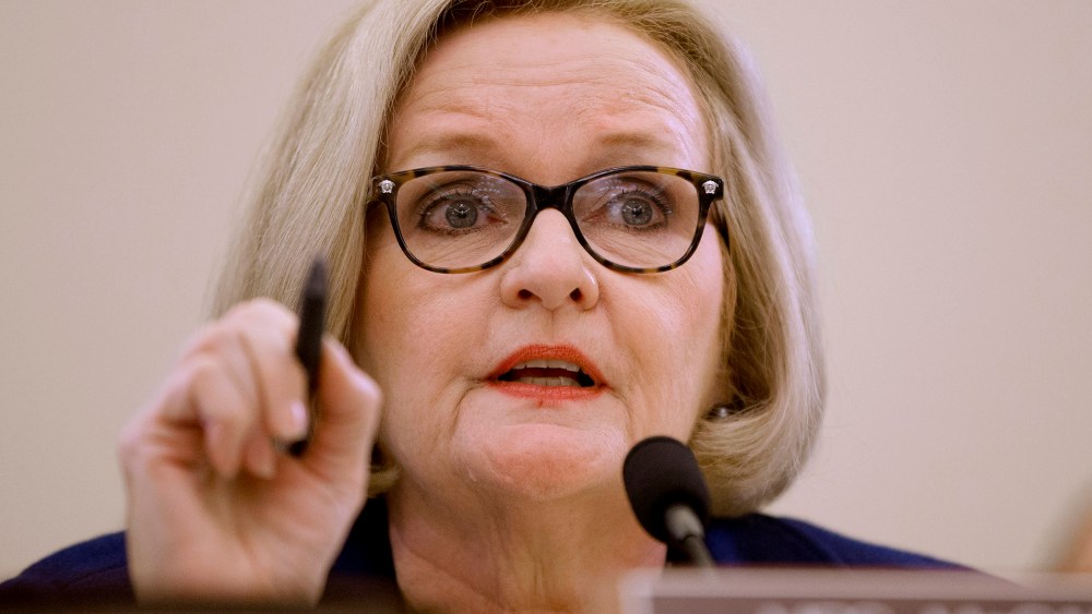 In this April 2, 2014 file photo, Senate Consumer Protection subcommittee Chair Sen. Claire McCaskill, D-Mo., asks questions during hearings in Washington. (Photo by Pablo Martinez Monsivais/AP)