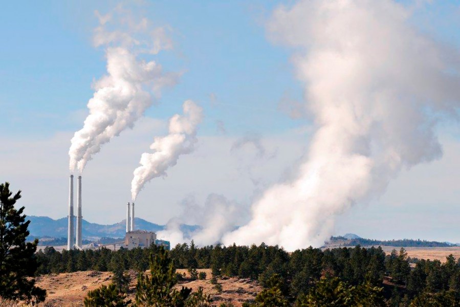 This Nov. 18, 2008 file photo shows the coal-fired power plant in Colstrip in southeastern Mont. (Photo by James Woodcock/Billings Gazette/AP)