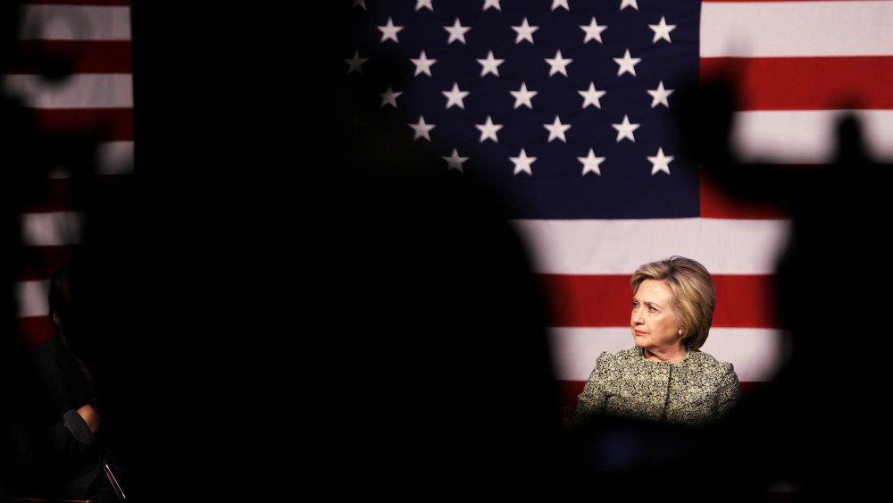 Democratic presidential candidate Hillary Clinton participates in panel discussion on gun violence, in Port Washington, N.Y., April 11, 2016. (Photo by Seth Wenig/AP)