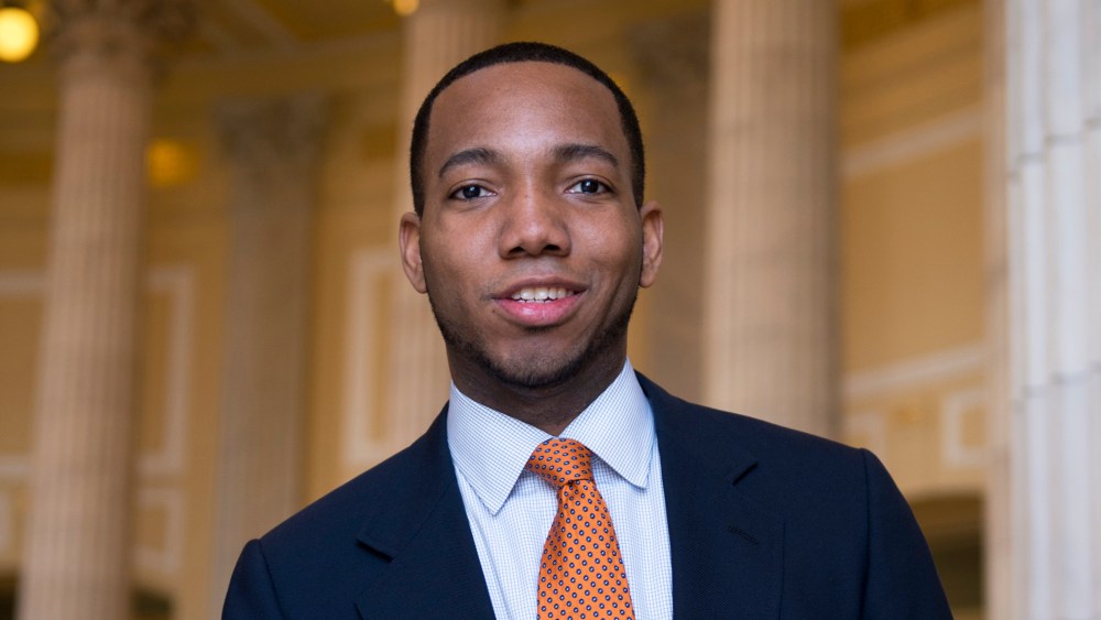 Orlando Watson is photographed in the Cannon rotunda in Washington, D.C. (Photo By Tom Williams/CQ Roll Call/AP)