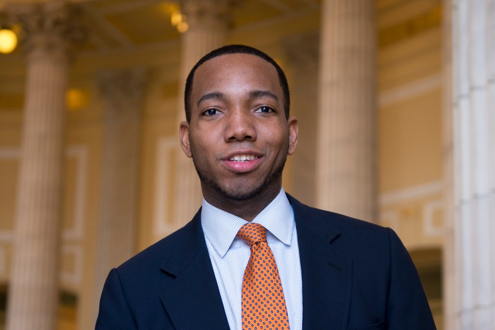 Orlando Watson is photographed in the Cannon rotunda in Washington, D.C. (Photo By Tom Williams/CQ Roll Call/AP)