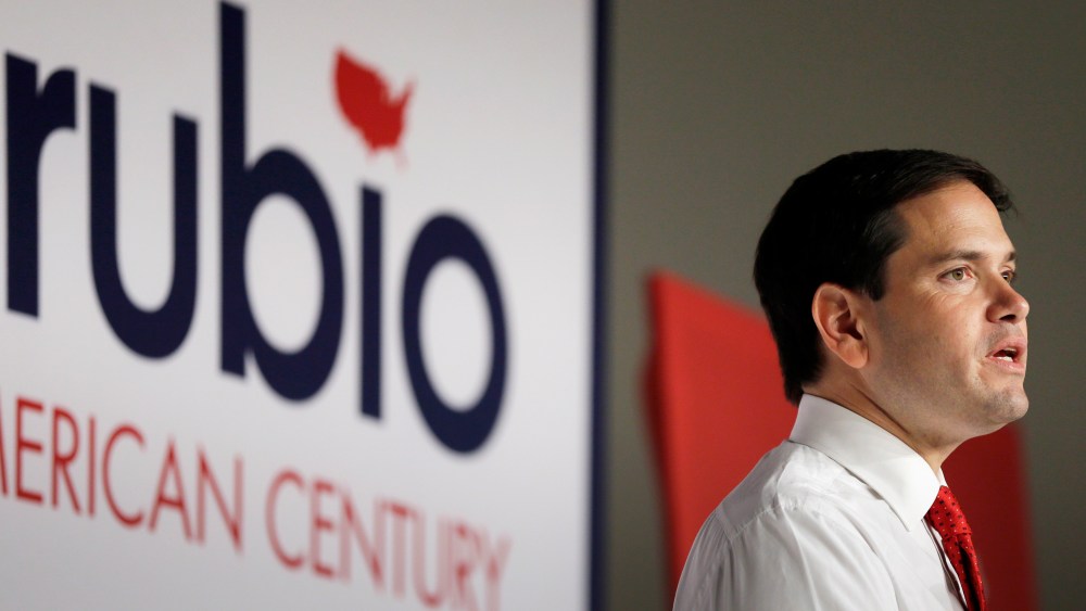 Republican presidential candidate Sen. Marco Rubio speaks during a town hall meeting on Oct. 1, 2015, in Cedar Falls, Iowa. (Photo by Charlie Neibergall/AP)