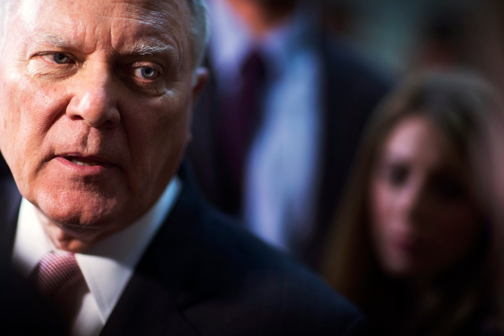 Georgia Gov. Nathan Deal speaks with reporters at the Capitol, Jan. 12, 2016, in Atlanta. (Photo by David Goldman/AP)