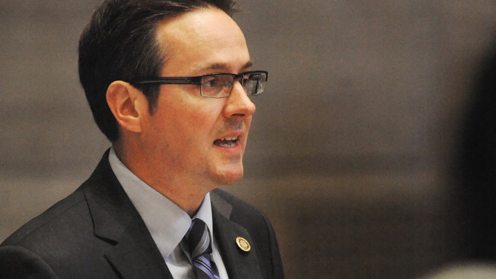 In this May 13, 2011 file photo, Sen. Kurt Schaefer, R-Columbia, speaks to colleagues on the last day of the regular session in Jefferson City, Mo. (Photo by Kelley McCall/AP)