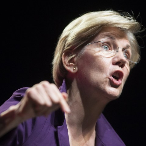 Mass. Sen. Elizabeth Warren speaks at the Phoenix Convention Center on July 17, 2015 in Phoenix, Ariz. (Photo by Cheryl Evans/The Arizona Republic/AP)