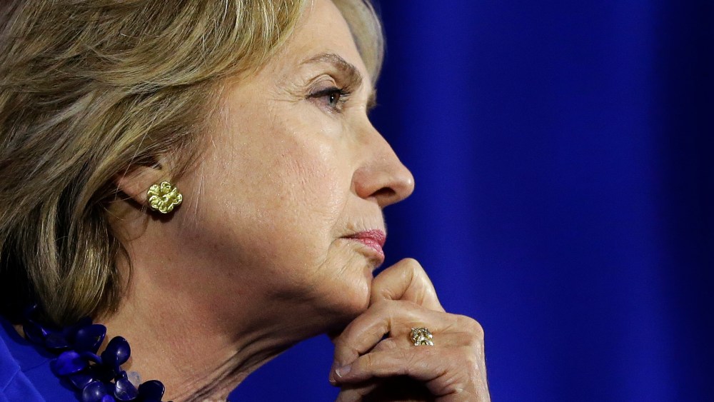 Democratic presidential candidate Hillary Rodham Clinton listens during a forum on substance abuse, Oct. 1, 2015, in Boston, Mass. (Photo by Steven Senne/AP)