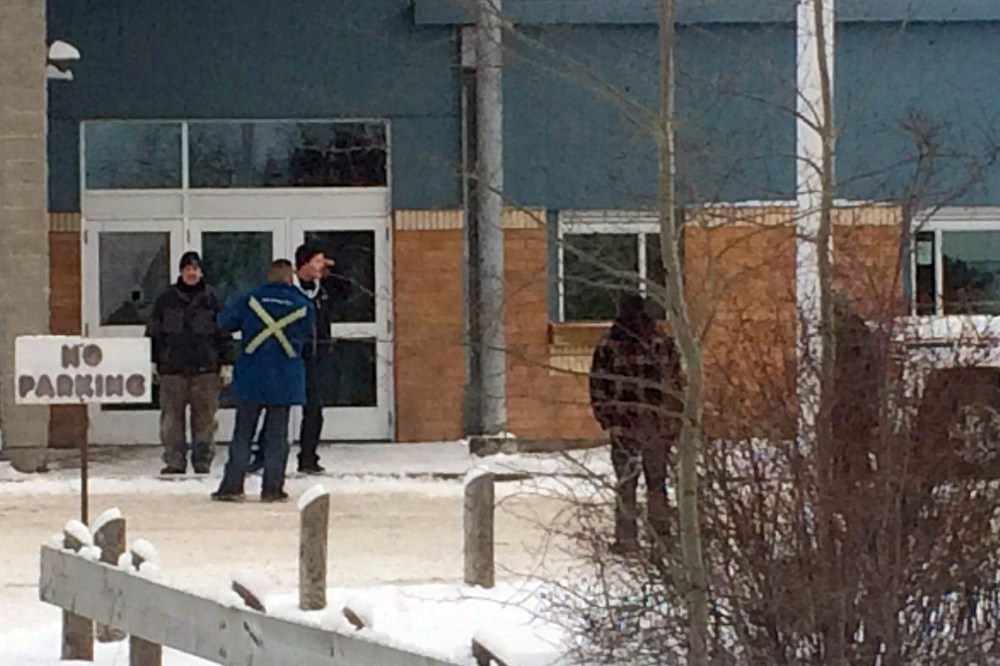 The outside of La Loche Community School is shown on Jan. 22, 2016. (Photo by Joshua Mercredi/The Canadian Press/AP)