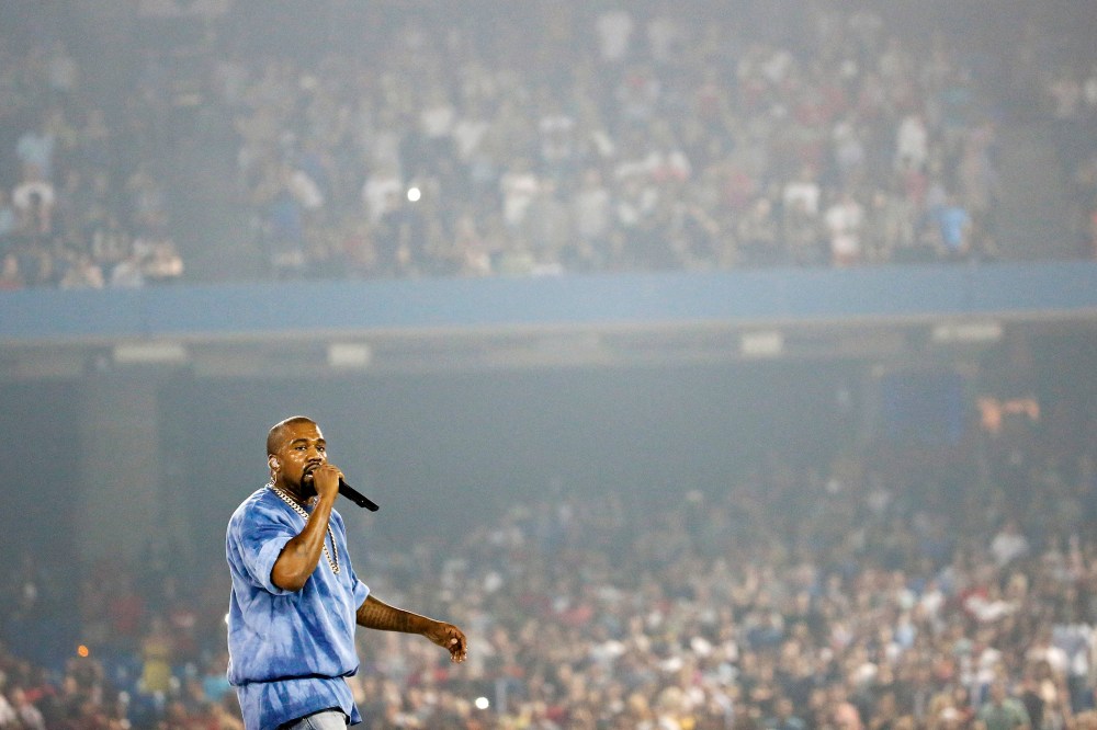Kanye West performs during the closing ceremony of the Pan Am Games on July 26, 2015, in Toronto, Canada. (Photo by Julio Cortez/AP)