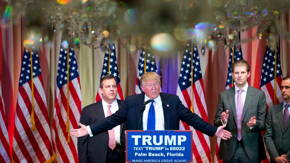 Donald Trump, Chris Christie, Eric Trump