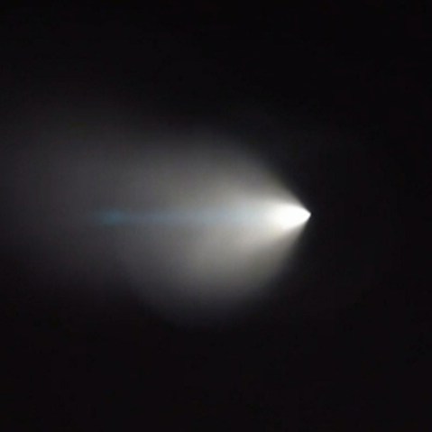This Saturday, Nov. 7, 2015, image from video, shows an unarmed missile fired by the U.S. Navy from a submarine off the coast of Southern Calif. (Photo by Julien Solomita/AP)