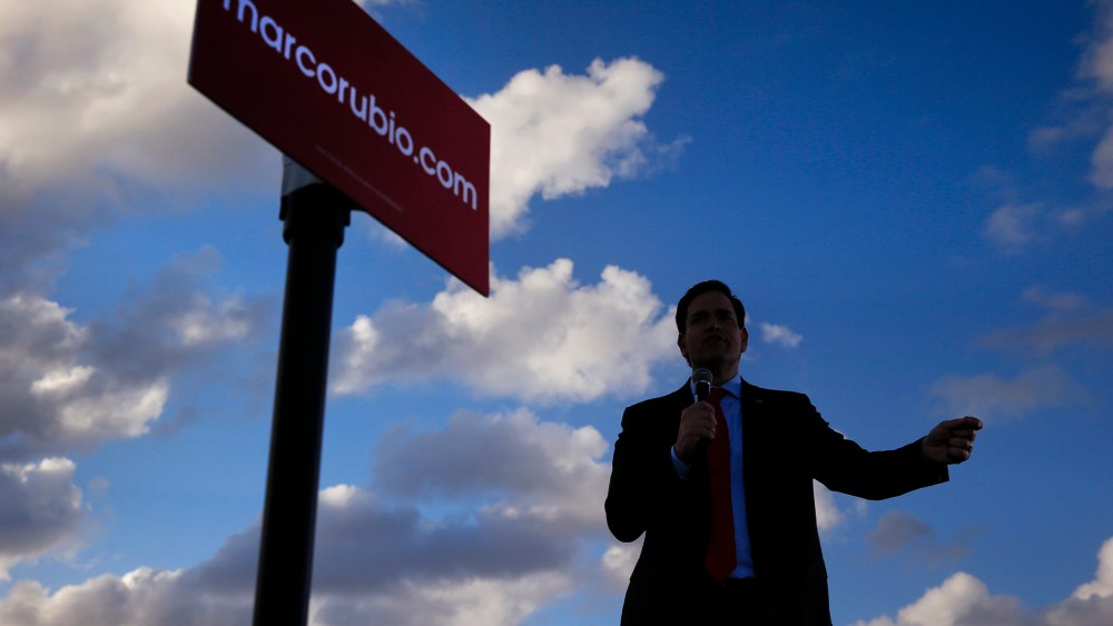Republican presidential candidate, Sen. Marco Rubio, R-Fla., speaks during a campaign rally in Hialeah, Fla., March 9, 2016. (Photo by Paul Sancya/AP)