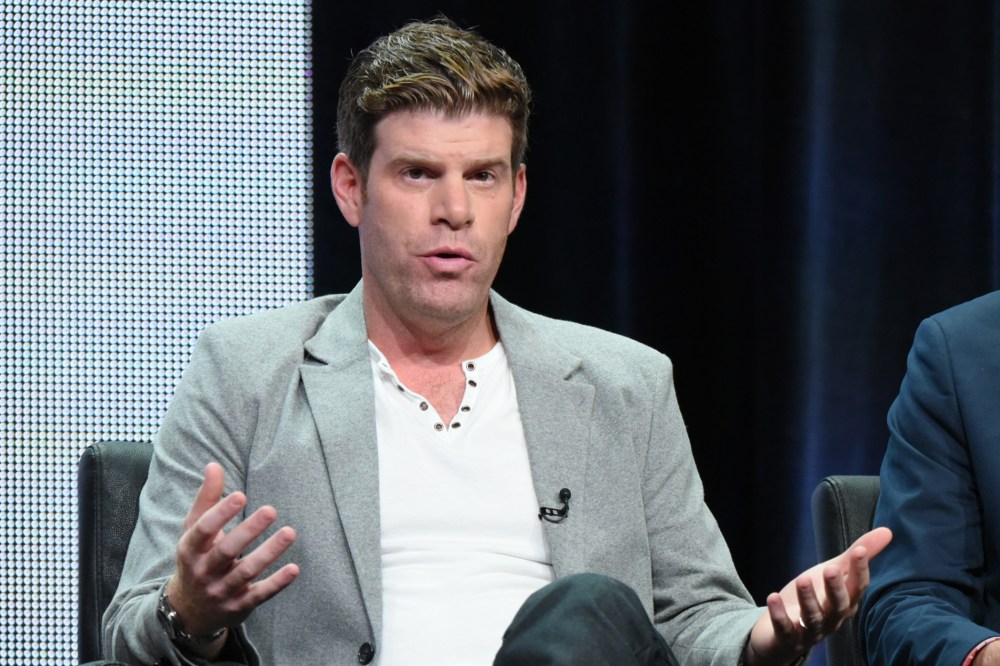 Stephen Rannazzisi participates in "The League" panel at the FX Summer TCA Tour at the Beverly Hilton Hotel on Friday, Aug. 7, 2015, in Beverly Hills, Calif. (Photo by Richard Shotwell/Invision/AP)