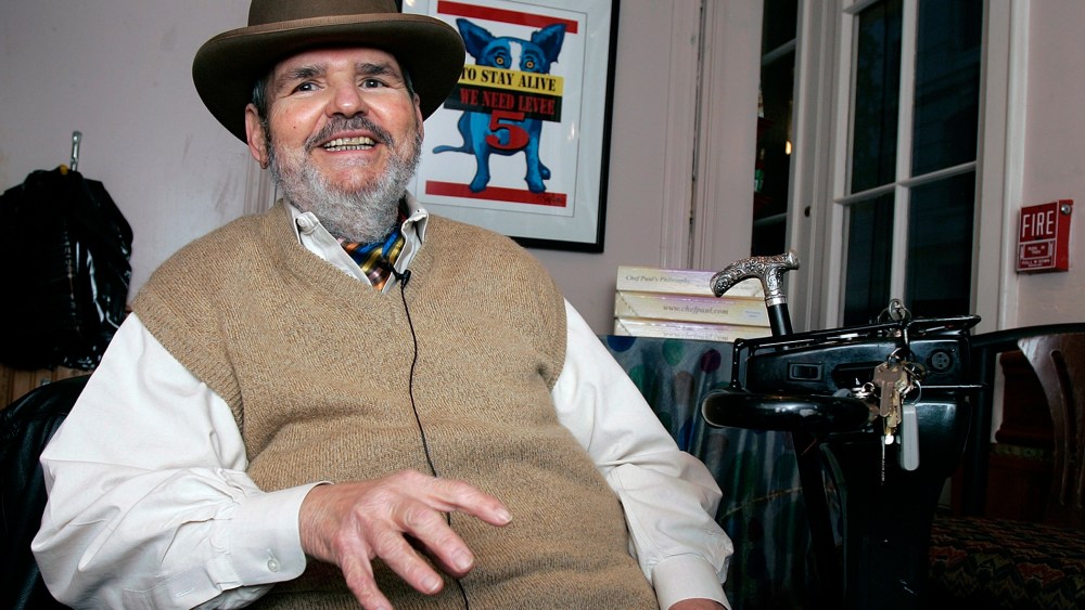 In this Friday, Feb. 2, 2007 file photo, chef Paul Prudhomme responds in an interview at his French Quarter restaurant, K-Paul's Louisiana Kitchen, in New Orleans, La.  (Photo by Bill Haber/File/AP)