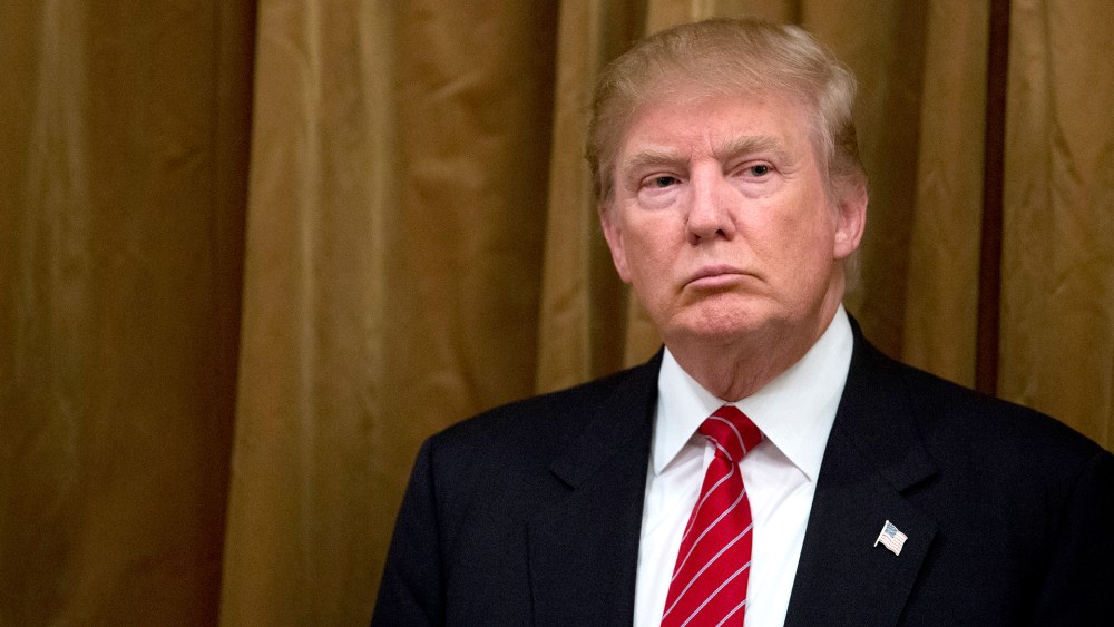 Republican presidential candidate Donald Trump waits to speak during a news conference, July 10, 2015, in Beverly Hills, Calif. (Photo by Jae C. Hong/AP)