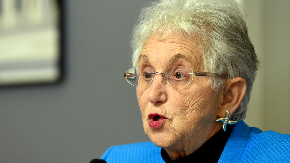 Rep. Virginia Foxx, R-N.C., asks a question during a House Rules full committee meeting on the Iran nuclear program deal in Washington, Tuesday, Sept. 8, 2015.