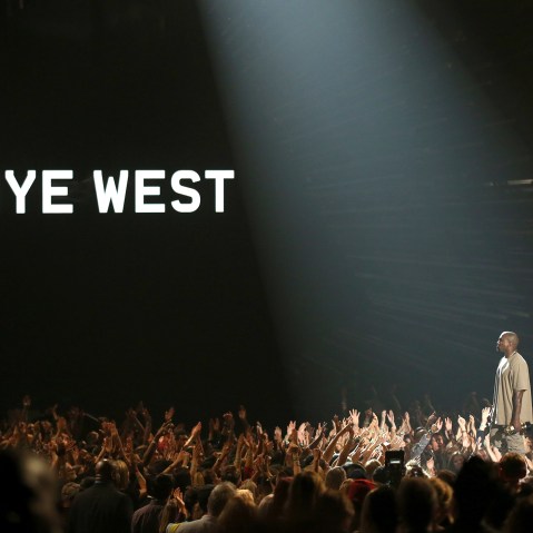 Kanye West accepts the video vanguard award at the MTV Video Music Awards at the Microsoft Theater on Aug. 30, 2015, in Los Angeles. (Photo by Matt Sayles/Invision/AP)