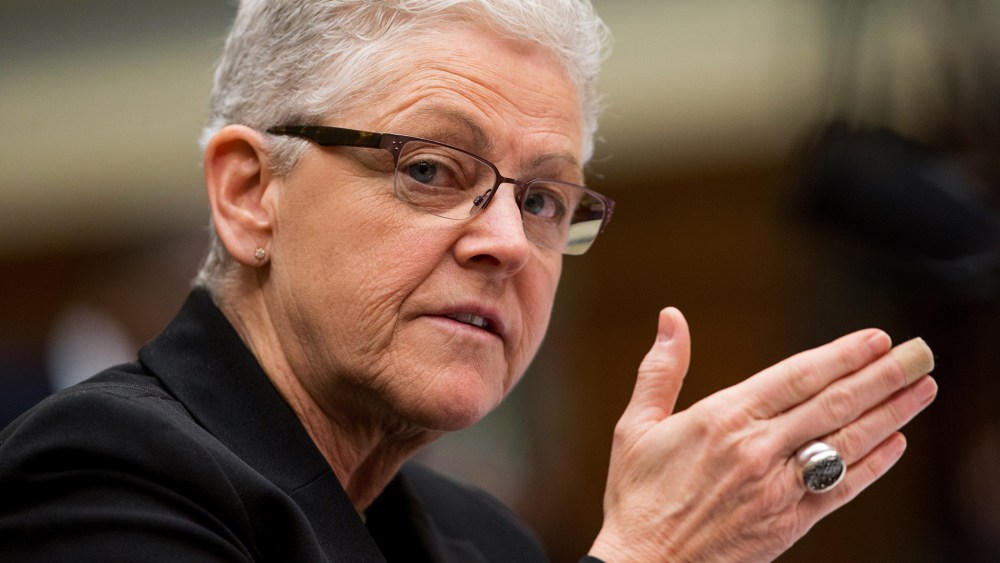 EPA Administrator Gina McCarthy testifies before a House Oversight and Government Reform Committee hearing in Washington, March 17, 2016. (Photo by Andrew Harnik/AP)