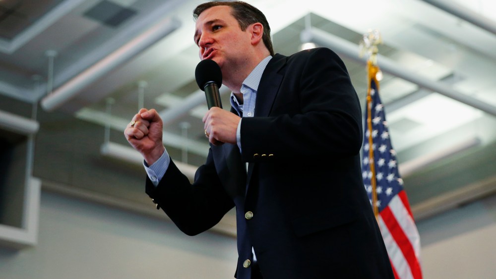 Republican presidential candidate, Sen. Ted Cruz, R-Texas speaks during a campaign rally in Miami, Fla., March 9, 2016. (Photo by Paul Sancya/AP)