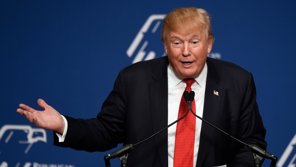 Republican presidential candidate Donald Trump speaks at the Republican Jewish Coalition Presidential Forum in Washington, Dec. 3, 2015.