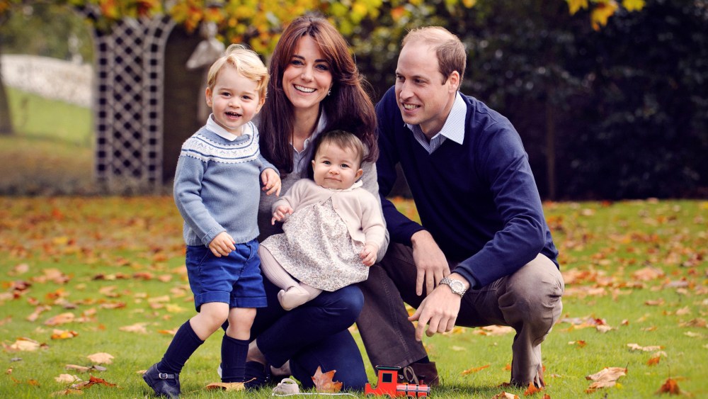 The Duke and Duchess of Cambridge with their two children, Prince George and Princess Charlotte, in a photograph taken late Oct. 2015 at Kensington Palace in London. (Photo by Chris Jelf/AP)