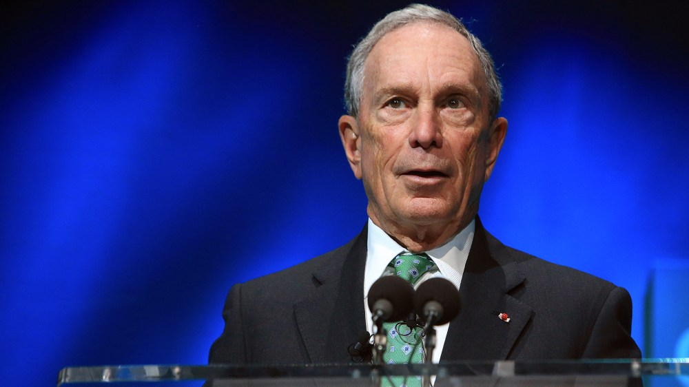 In this Dec. 3, 2015, file photo, former New York Mayor Michael Bloomberg speaks during the C40 cities awards ceremony, in Paris. (Photo by Thibault Camus/AP)