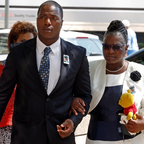 Georgia Ferrell, right, mother of Jonathan Ferrell (Photo by Bob Leverone/AP).
