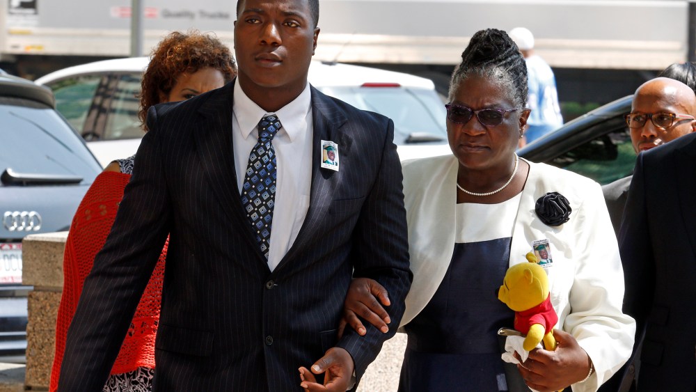 Georgia Ferrell, right, mother of Jonathan Ferrell (Photo by Bob Leverone/AP).