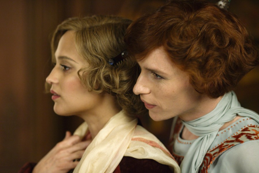 This photo provided by Focus Features shows, Alicia Vikander, left, as Gerda Wegener and Eddie Redmayne as Lili Elbe, in Tom Hooper's 