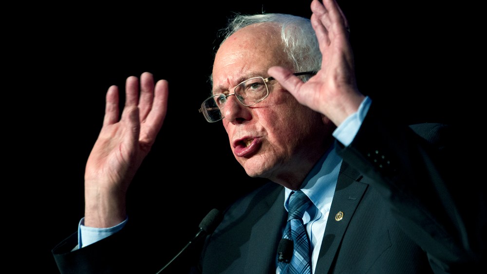 Democratic presidential candidate Sen. Bernie Sanders, I-Vt. speaks during the Congressional Hispanic Caucus Institute Public Policy Conference at Washington Convention Center, Oct. 7, 2015, in Washington. (Photo by Jose Luis Magana/AP)