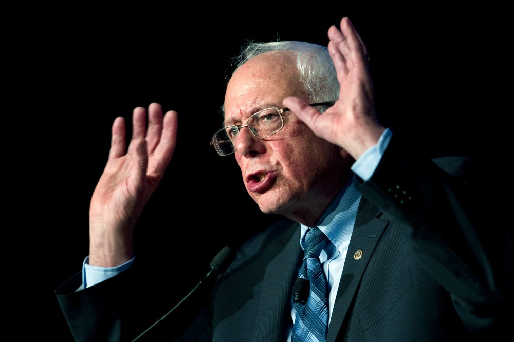 Democratic presidential candidate Sen. Bernie Sanders, I-Vt. speaks during the Congressional Hispanic Caucus Institute Public Policy Conference at Washington Convention Center, Oct. 7, 2015, in Washington. (Photo by Jose Luis Magana/AP)