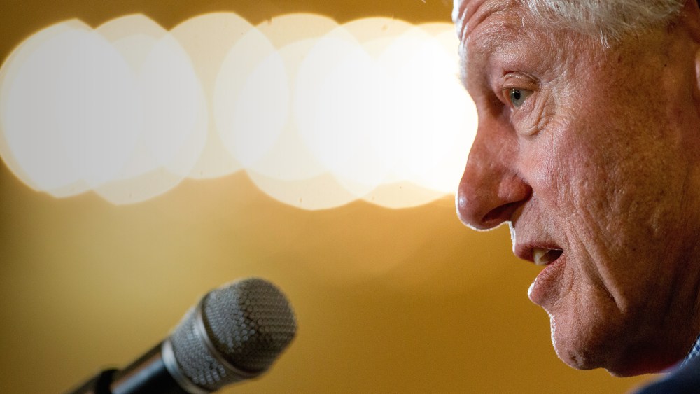 Former President Bill Clinton speaks during a campaign stop for his wife Democratic presidential candidate Hilary Clinton, Jan. 7, 2016, in Cedar Rapids, Iowa. (Photo by Andrew Harnik/AP)