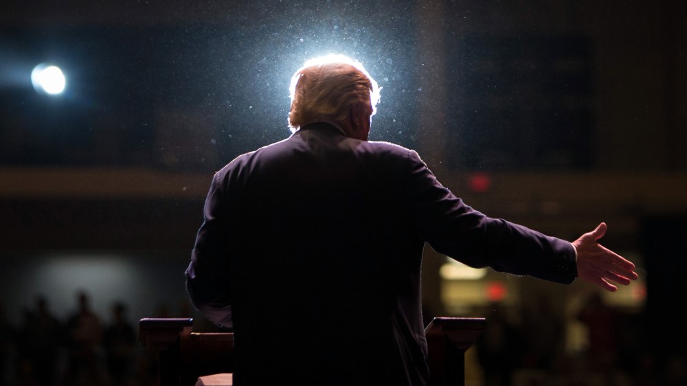 Republican presidential candidate Donald Trump speaks during a campaign rally at the Macon Centreplex, Nov. 30, 2015, in Macon, Ga. (Photo by Branden Camp/AP)