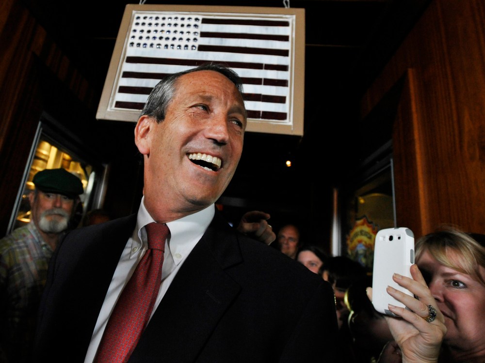 Former South Carolina Gov. Mark Sanford arrives to give his victory speech on Tuesday, May 7, 2013, in Mt. Pleasant, S.C. Sanford won back his old congressional seat in the state's 1st District in a special election. (Photo by Rainier Ehrhardt/AP Photo)