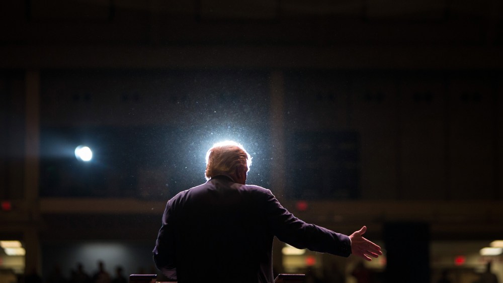 Republican presidential candidate Donald Trump speaks during a campaign rally at the Macon Centreplex, Nov. 30, 2015, in Macon, Ga. (Photo by Branden Camp/AP)