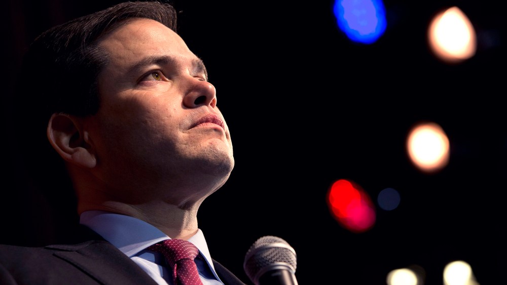 Republican presidential candidate Sen. Marco Rubio, R-Fla., speaks at a campaign event to the Sun City community in Bluffton, S.C., on Feb. 11, 2016. (Photo by Jacquelyn Martin/AP)