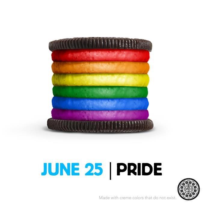 The image that appeared on Oreo's Facebook fan page
