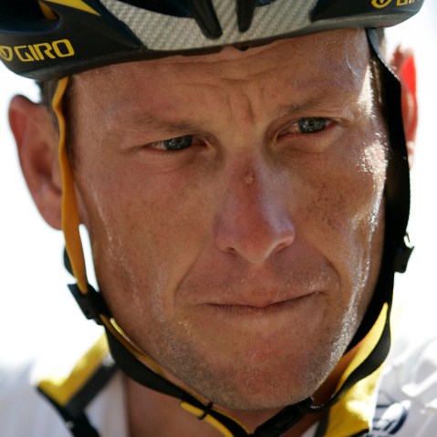 The Jan. 14, 2009 file photo shows seven-time Tour de France cycling champion Lance Armstrong of the U.S. during a stop on the third day of training with his team Astana in Adelaide, Australia. UCI, the cycling governing body, agreed Monday, Oct. 22,...