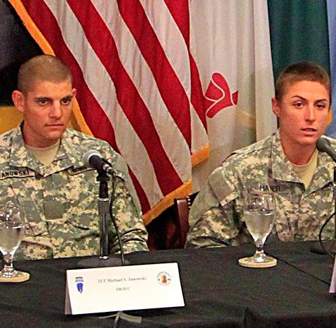 2nd Lt. Michael V. Janowski, 1st Lt. Shaye L. Haver