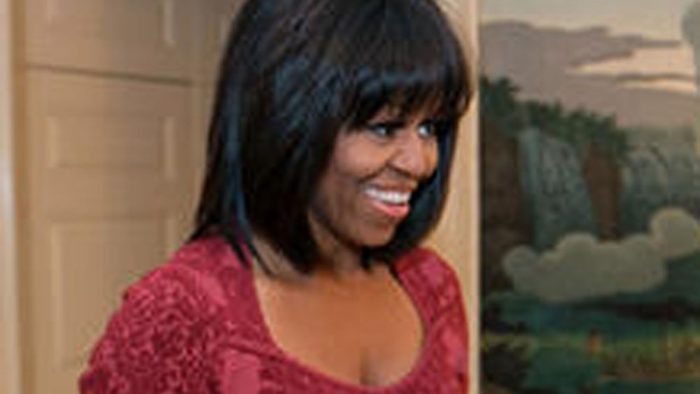 “The First Lady just met with Inaugural citizen co-chair David Hall ahead of #MLKDay of Service” Michelle Obama tweeted Thursday. (Photo courtesy of @FLOTUS)
