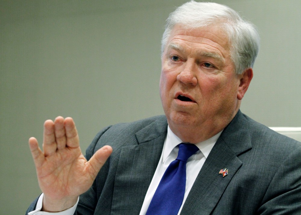 FILE - Haley Barbour, pictured here speaking with reporters, is part of the party-wide effort to figure out what went wrong in the last election. (AP Photo/Rogelio V. Solis, File)