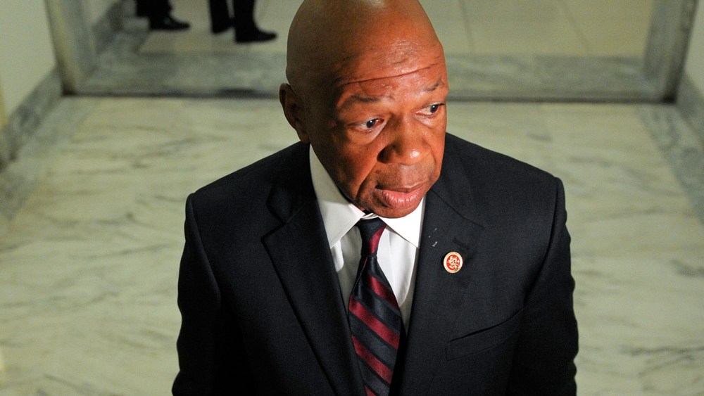 Rep. Elijah Cummings, D-Md speaks with reporters on Capitol Hill in Washington, Tuesday, June 4. (AP Photo/Cliff Owen)