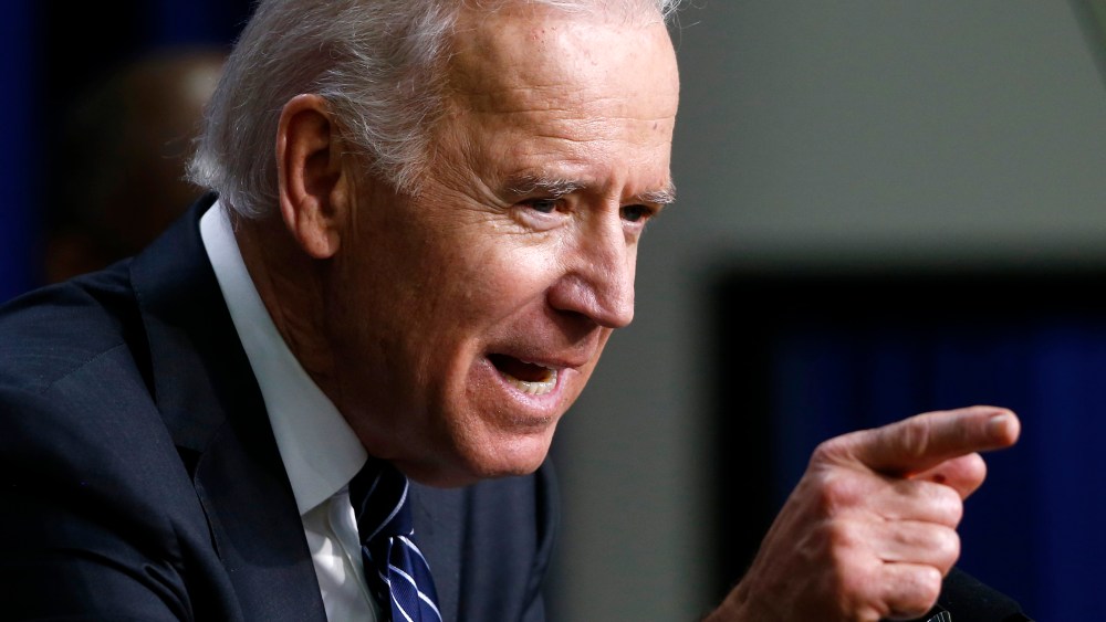 Vice President Biden speaks about gun legislation at the White House in Washington on April 9, 2013. (File photo by Charles Dharapak/AP)
