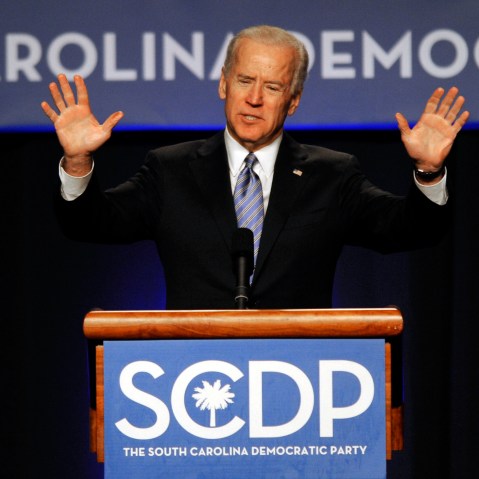 Vice President Joe Biden speaks during the South Carolina Democratic parties Jefferson Jackson Dinner Friday, May 3, 2013, in Columbia, SC. (Photo by Mary Ann Chastain/AP)
