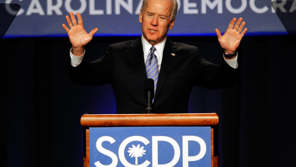 Vice President Joe Biden speaks during the South Carolina Democratic parties Jefferson Jackson Dinner Friday, May 3, 2013, in Columbia, SC. (Photo by Mary Ann Chastain/AP)