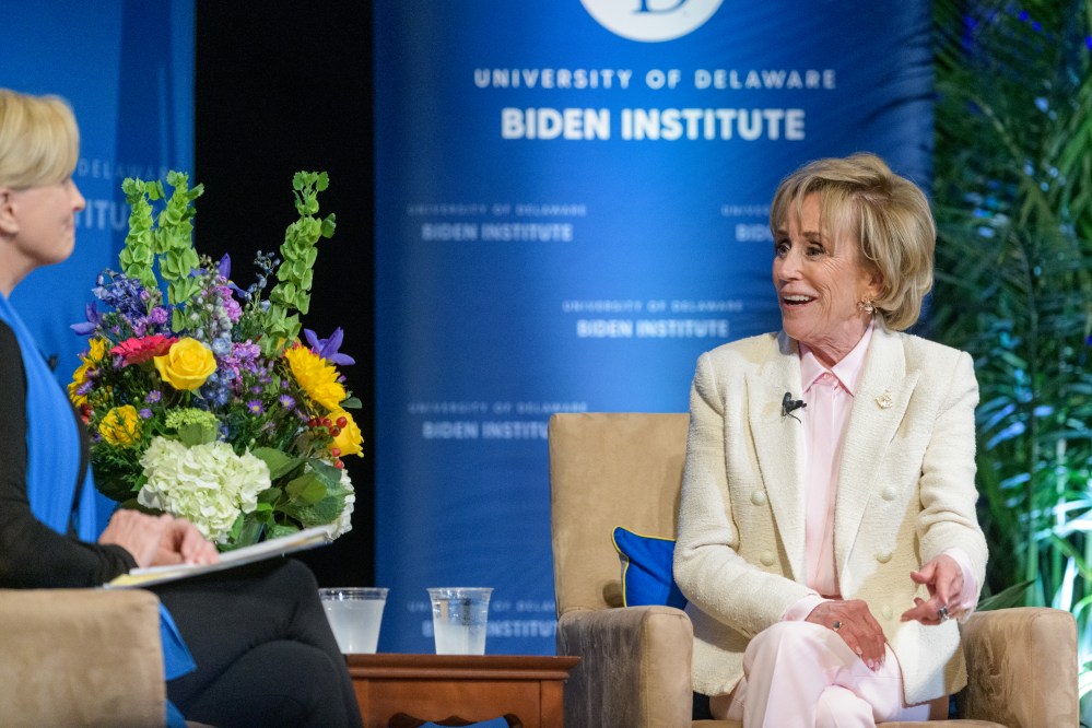 Mika Brzezinski interviewing Valerie Biden Owens about her memoir "Growing Up Biden"