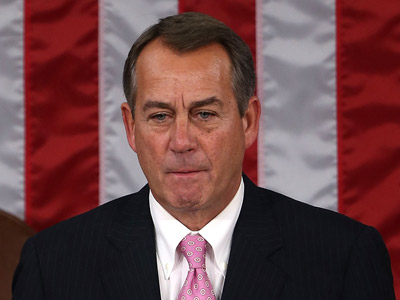 Speaker of the House John Boehner presiding over a joint session of the 113th Congress in Washington, DC on Friday. (Photo by Alex Wong/Getty Images)