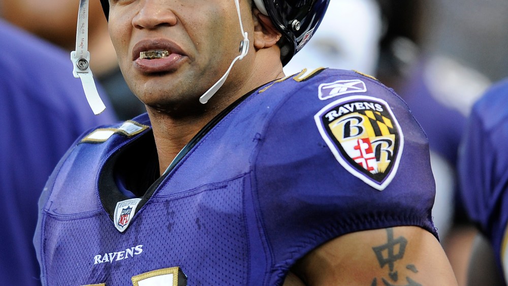 X in the second half of an NFL football game in Baltimore, Saturday, Dec. 24, 2011. (AP Photo/Nick Wass)
