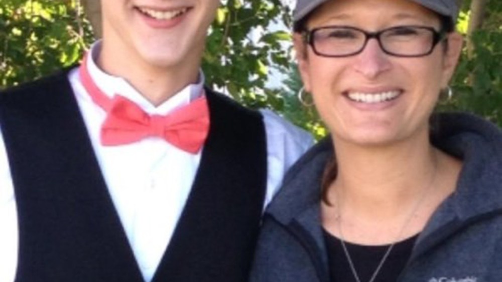 17-year-old Bryce Masters stands with his mother in an undated family photo.