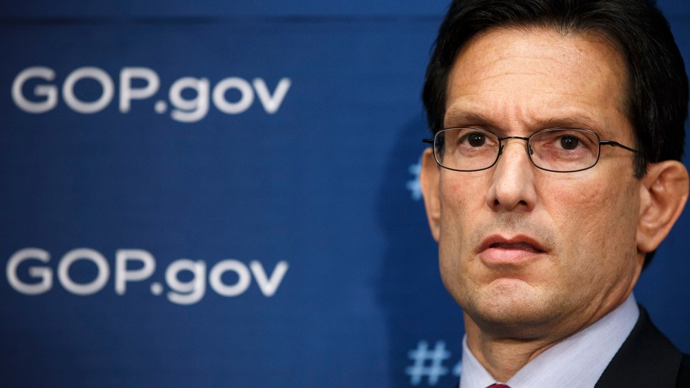 House Majority Leader Eric Cantor of Va., and GOP leaders face reporters, on Capitol Hill in Washington, Tuesday, Jan. 14, 2014.